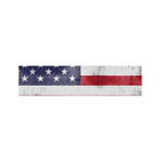 Grunge USA Flag Print Bed Runner