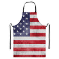 Grunge USA Flag Print Bib Apron With Pocket