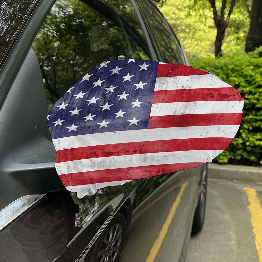 Grunge USA Flag Print Car Side Mirror Covers