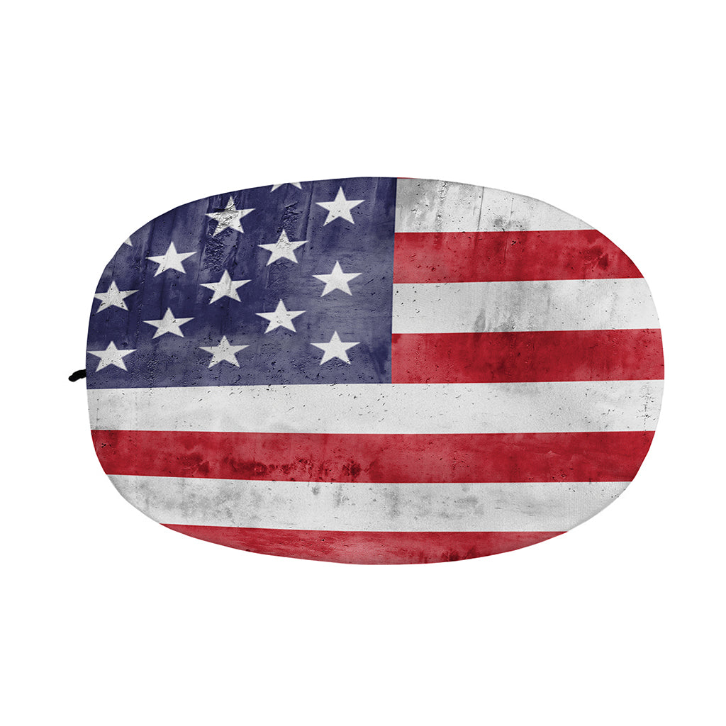 Grunge USA Flag Print Car Side Mirror Covers
