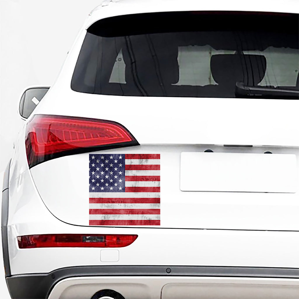Grunge USA Flag Print Car Sticker