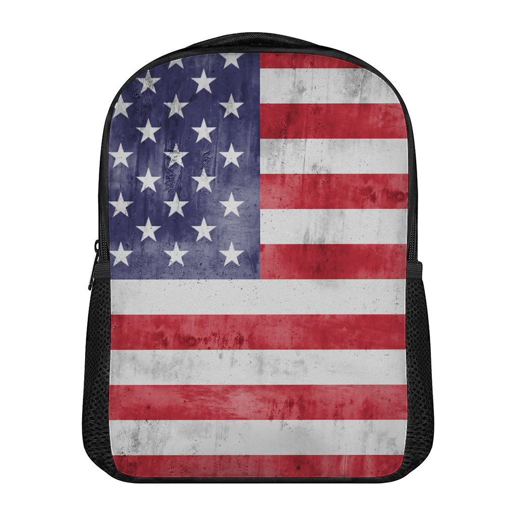 Grunge USA Flag Print Casual Backpack