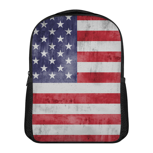 Grunge USA Flag Print Casual Backpack