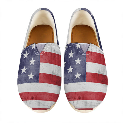Grunge USA Flag Print Casual Shoes