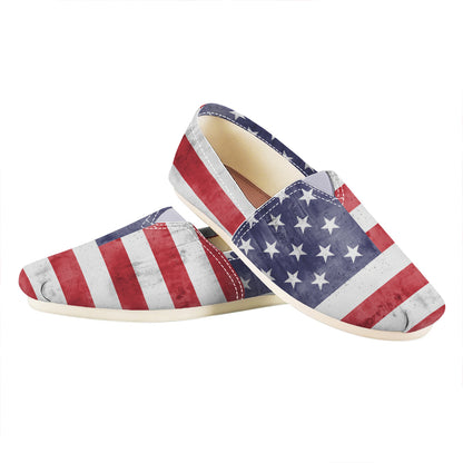 Grunge USA Flag Print Casual Shoes