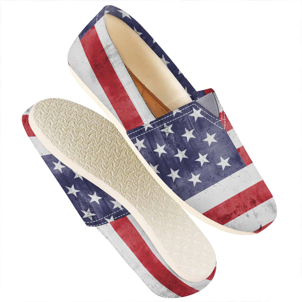 Grunge USA Flag Print Casual Shoes