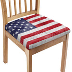 Grunge USA Flag Print Chair Cushion Cover
