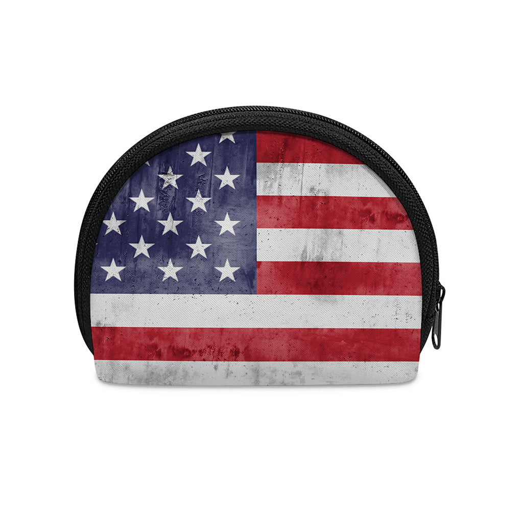 Grunge USA Flag Print Coin Purse