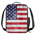 Grunge USA Flag Print Crossbody Lunch Bag