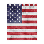 Grunge USA Flag Print Curtain