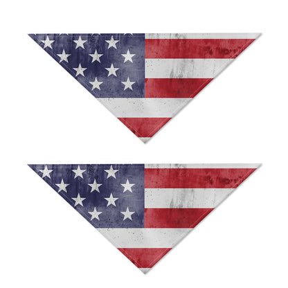 Grunge USA Flag Print Dog Bandana