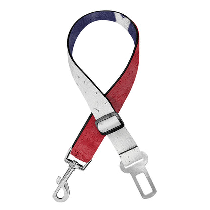 Grunge USA Flag Print Dog Seat Belt