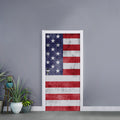 Grunge USA Flag Print Door Sticker