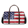 Grunge USA Flag Print Duffel Bag