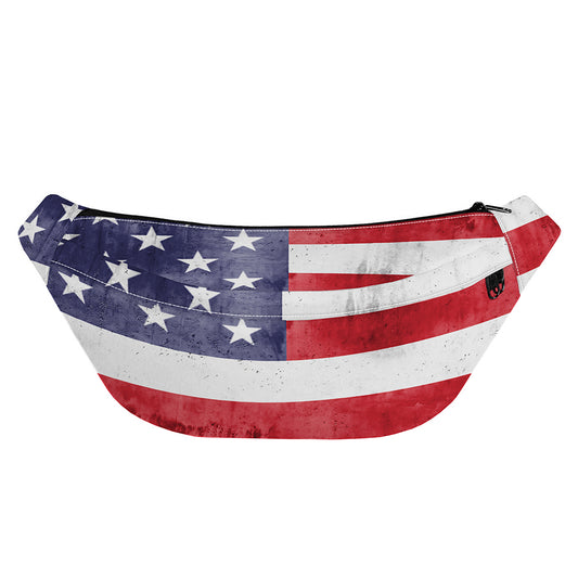 Grunge USA Flag Print Fanny Pack