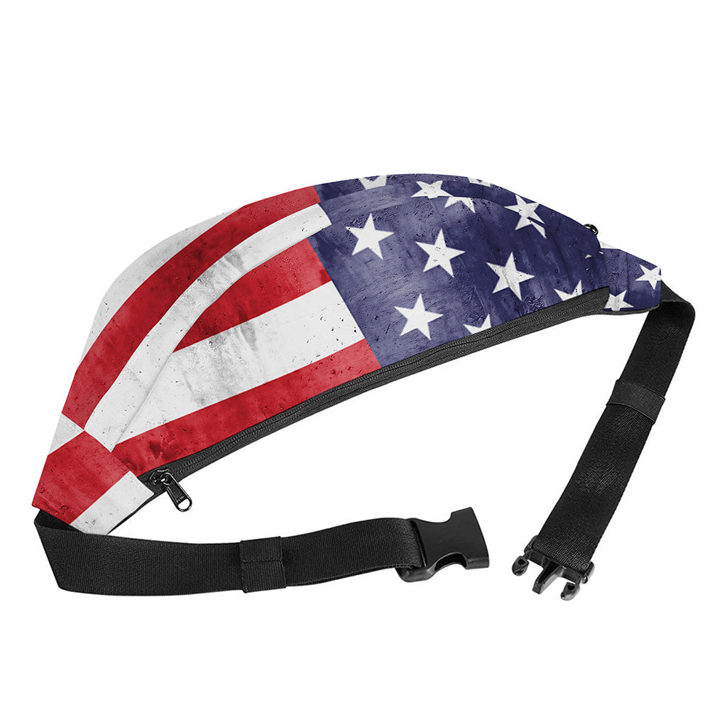 Grunge USA Flag Print Fanny Pack