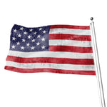 Grunge USA Flag Print Flag