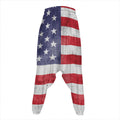 Grunge USA Flag Print Hammer Pants