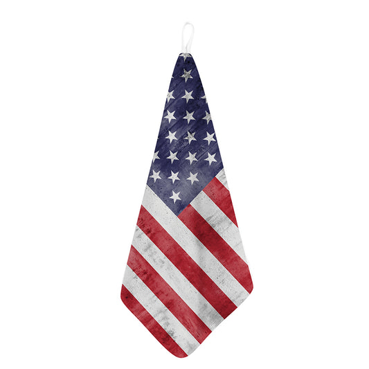 Grunge USA Flag Print Hand Towel