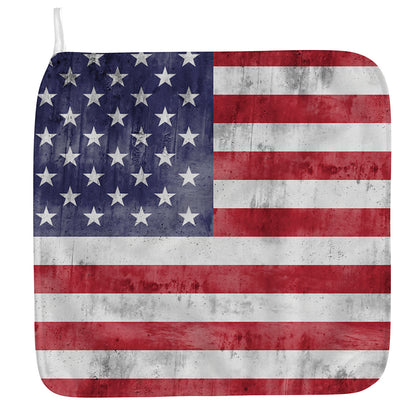 Grunge USA Flag Print Hand Towel