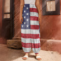 Grunge USA Flag Print Harem Pants