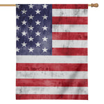 Grunge USA Flag Print House Flag