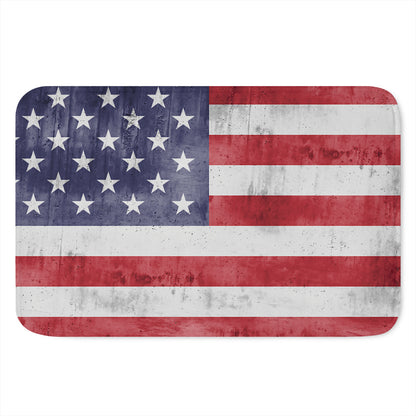Grunge USA Flag Print Indoor Door Mat