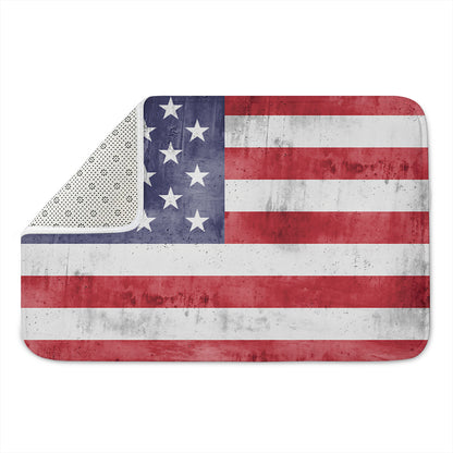 Grunge USA Flag Print Indoor Door Mat