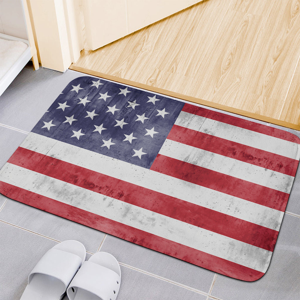 Grunge USA Flag Print Indoor Door Mat