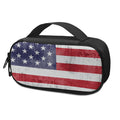 Grunge USA Flag Print Portable Cooler Travel Case