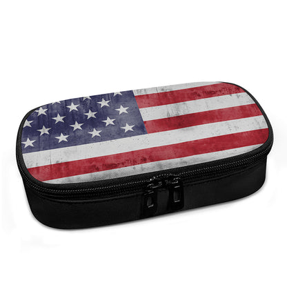 Grunge USA Flag Print Insulin Cooler Travel Case