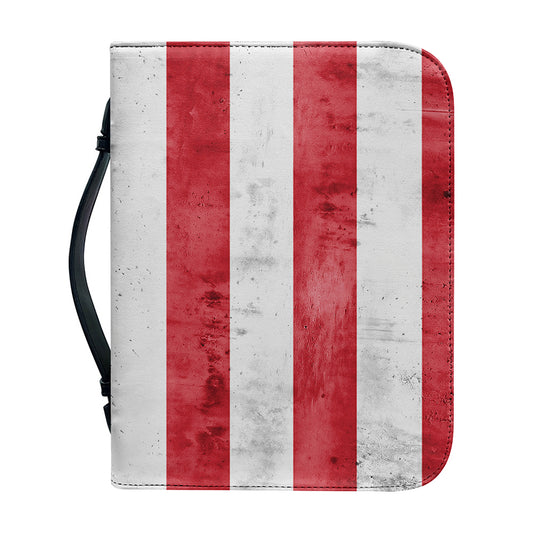 Grunge USA Flag Print Leather Bible Cover