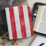 Grunge USA Flag Print Leather Bible Cover