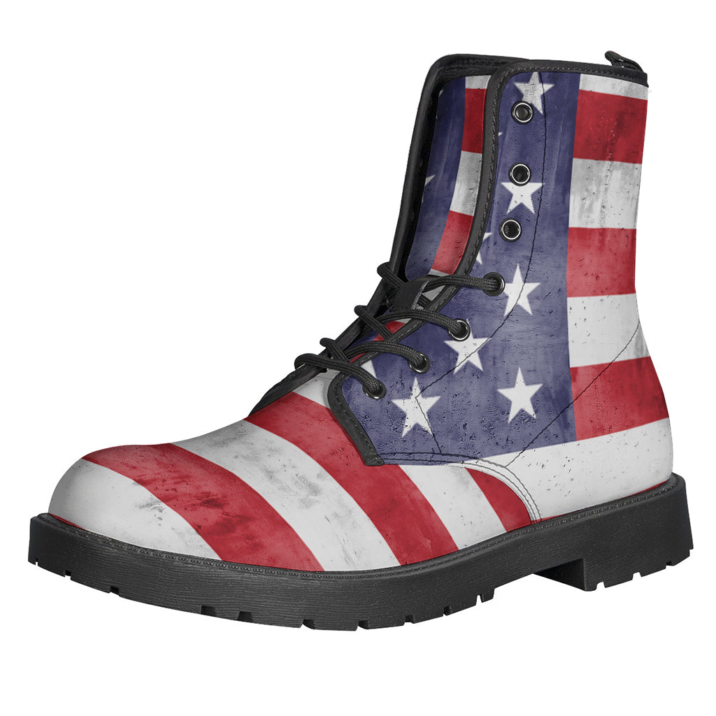 Grunge USA Flag Print Backpack