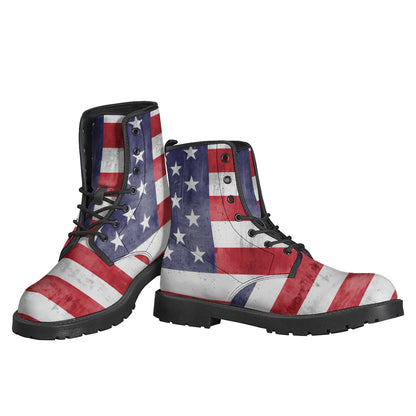 Grunge USA Flag Print Backpack