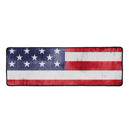 Grunge USA Flag Print Long Kitchen Mat