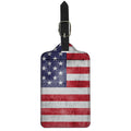 Grunge USA Flag Print Luggage Tag
