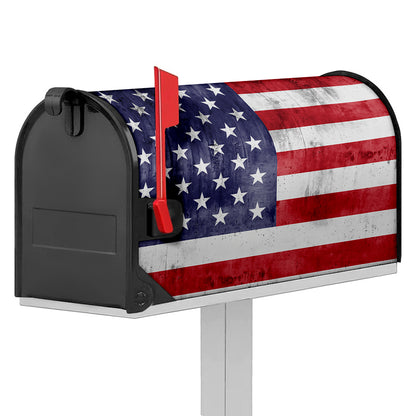 Grunge USA Flag Print Mailbox Cover