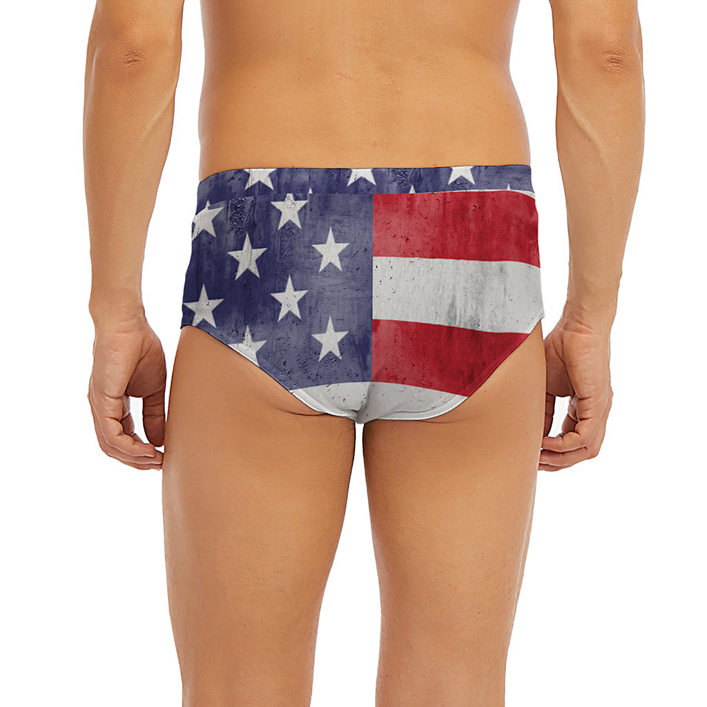 Grunge USA Flag Print Men's Briefs