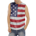 Grunge USA Flag Print Men's Fitness Tank Top