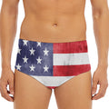 Grunge USA Flag Print Men's Triangle Swim Briefs