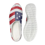 Grunge USA Flag Print Mesh Casual Shoes
