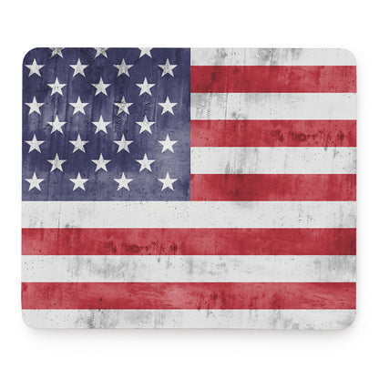 Grunge USA Flag Print Mouse Pad