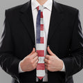 Grunge USA Flag Print Necktie