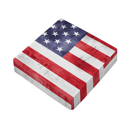 Grunge USA Flag Print Outdoor Seat Cushion Cover