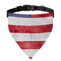 Grunge USA Flag Print Over The Collar Dog Bandana
