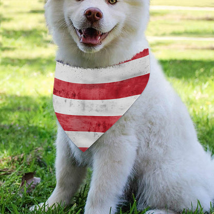 Grunge USA Flag Print Over The Collar Dog Bandana