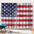 Grunge USA Flag Print Pencil Pleat Curtains