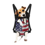 Grunge USA Flag Print Pet Carrier Backpack