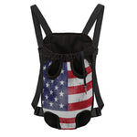 Grunge USA Flag Print Pet Carrier Backpack